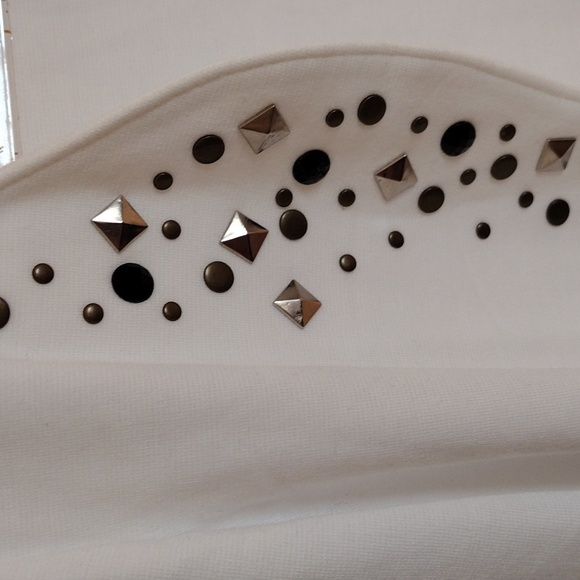 Korean brand Open Cardigan Women S Ivory Long Sleeves knitted Cropped Studded - Picture 3 of 7